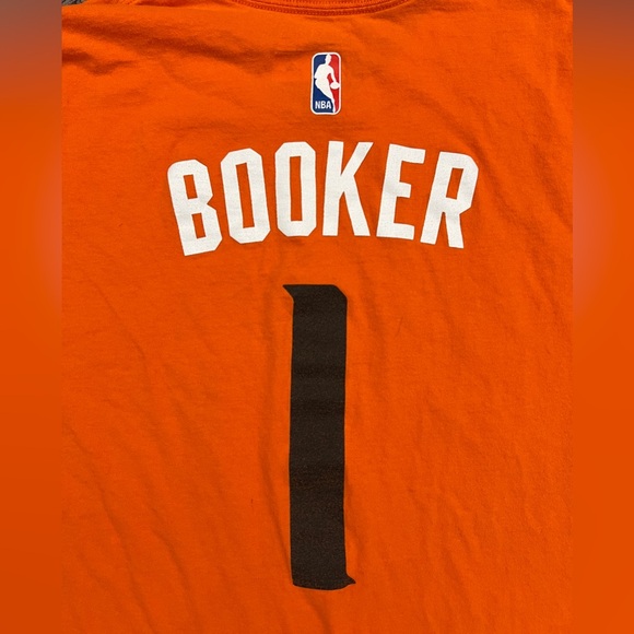 Adidas Phoenix Suns Devin Booker Shirt Adult Extra Large Orange Cotton NBA EUC! - Picture 5 of 6